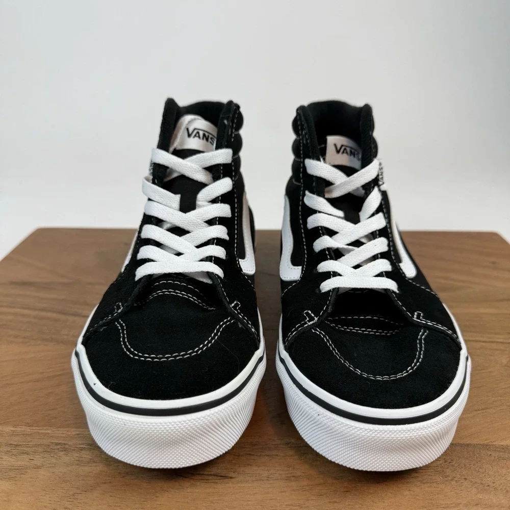 New Big Kids Vans Filmore Hi Suede/Canvas Black Skateboarding Sneakers Shoes 6 Y